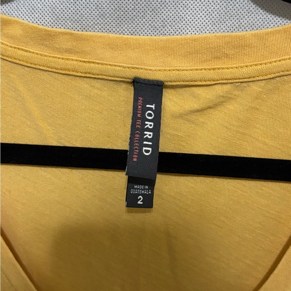 Torrid Mustard V-Neck Tee - Picture 3 of 4